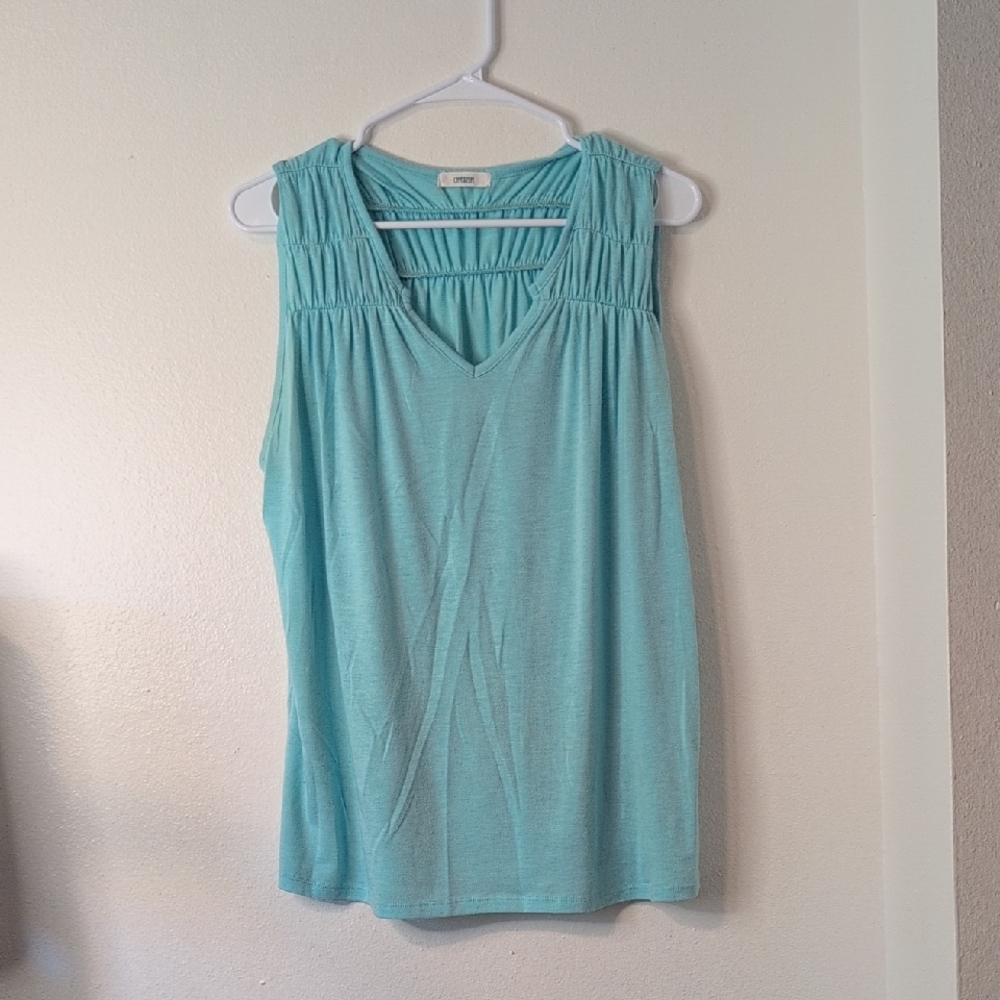 Cherish Aqua Sleeveless Tank Top